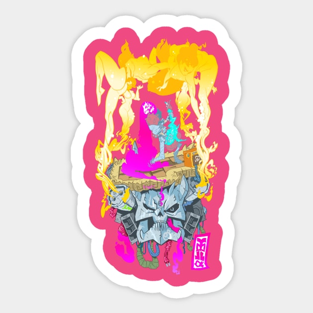 death metal glam Sticker by tinbott